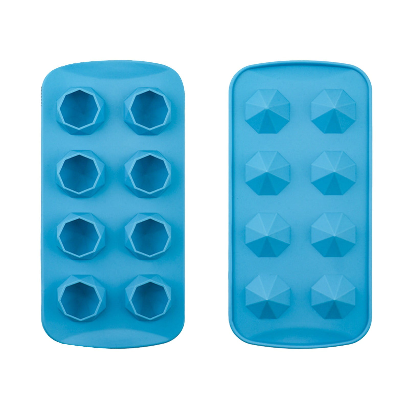 Easy Release Silicone & Flexible 8 Ice Cube Trays With For Freezer ...