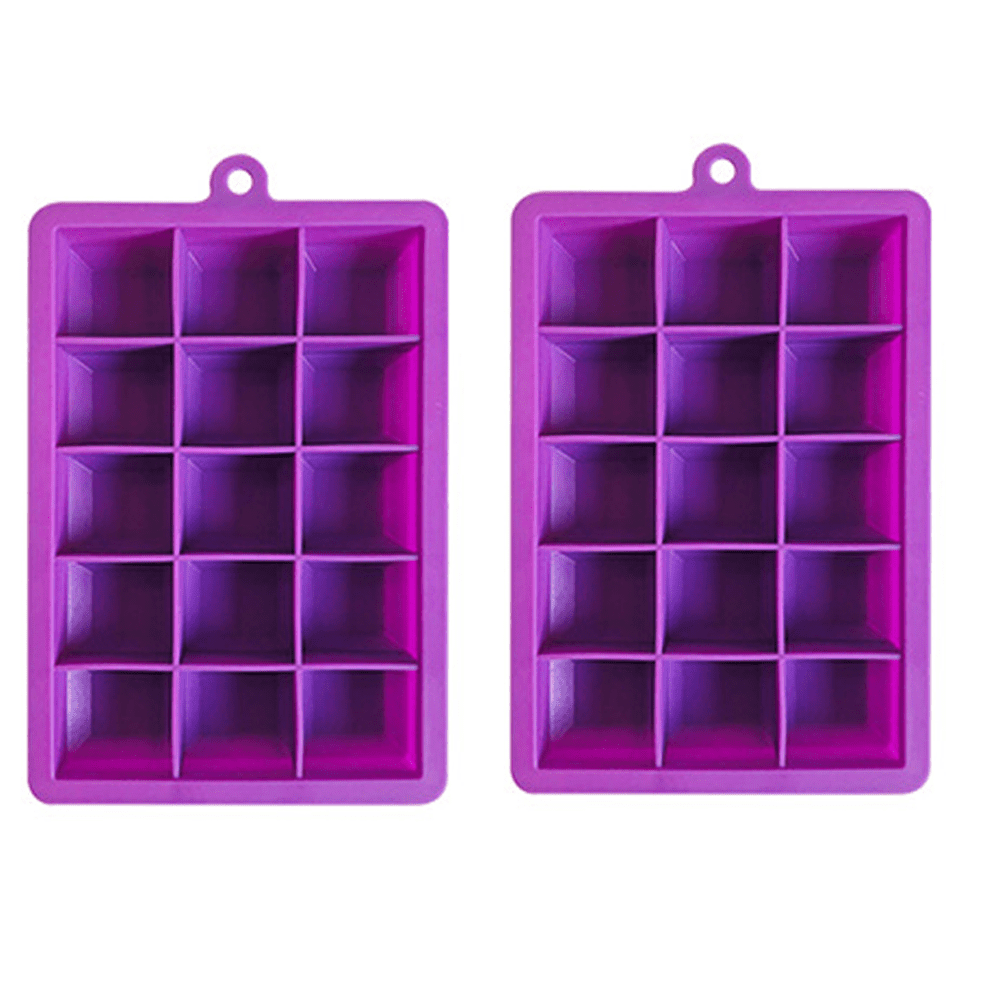Restaurantware 2-Inch Square Ice Tray - Makes 4 Cubes: Perfect for Commercial Bars or Home Use - Constructed from Durable Black Silicone - Dishwasher Safe - 1-ct - R