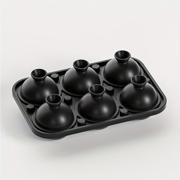 Easy-Release Silicone Ice Cube Tray with Funnel - Stackable Leakproof Design for Whiskey & Drinks - Perfect for Parties & Home