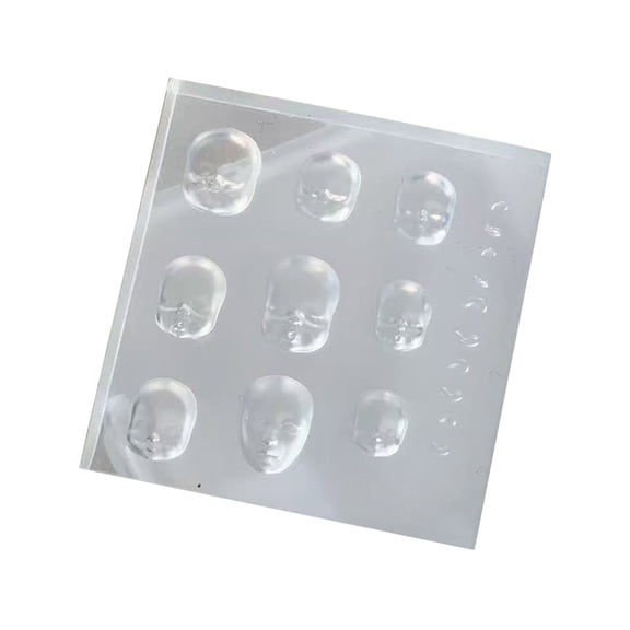 Easy Release Silicone Nails Stamp Mold Doll Head Shaped Manicure Patterns Mould Stylish Embossed Nails Accessories Mold