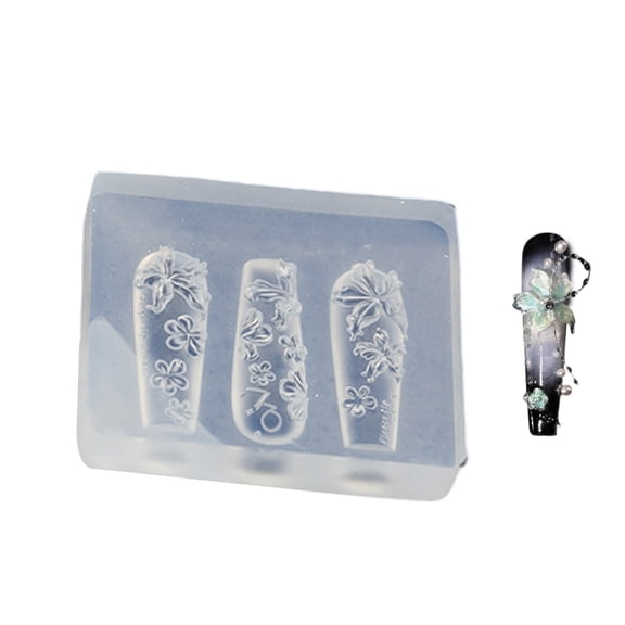 Easy Release Silicone Nails Stamp Molds Professional Manicure Patterns Mould Stylish Embossed Nails Accessories Molds