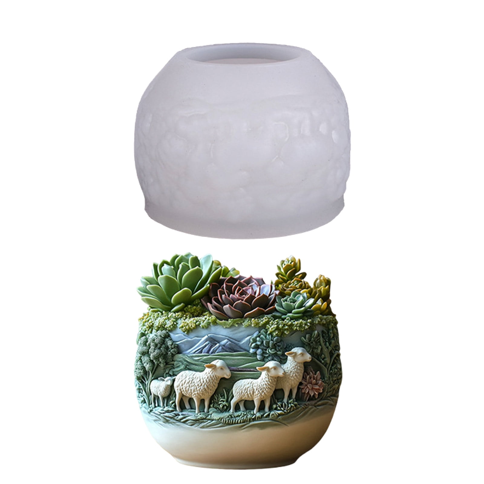 Easy Releasing Silicone Goat Mold Detailed Design for Resin Crafting ...