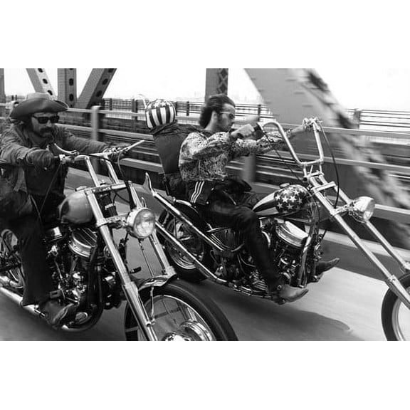 Easy Rider B&W Fonda & Hopper On Choppers 24X36 Poster