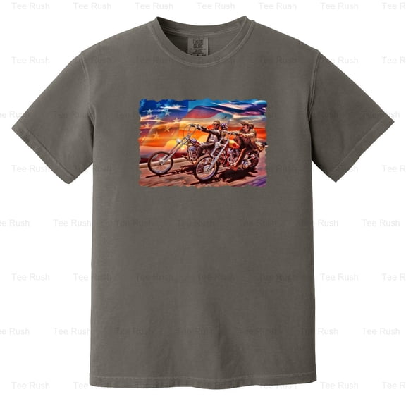 Easy Rider Motorcycle Movie Hopper Fonda Counterculture Peace, Comfort Color T-Shirt Unisex, up to 4XL