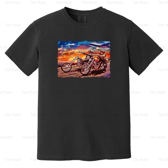 Easy Rider Motorcycle Movie Hopper Fonda Counterculture Peace, Comfort Color T-Shirt Unisex, up to 4XL