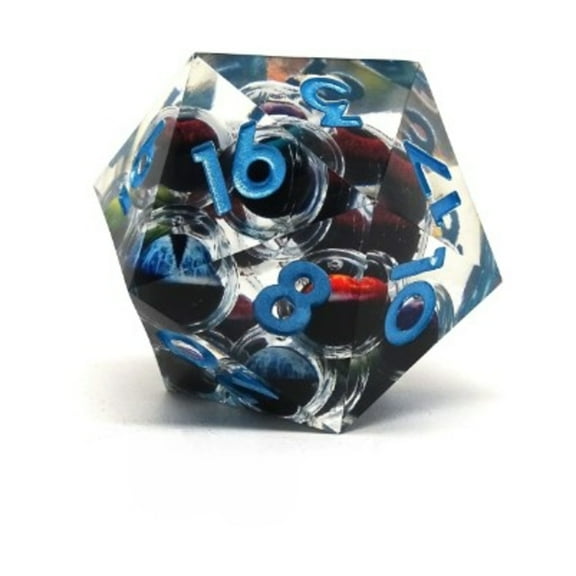 Easy Roller Dice 55mm d20 Giant Eyes w/Blue New