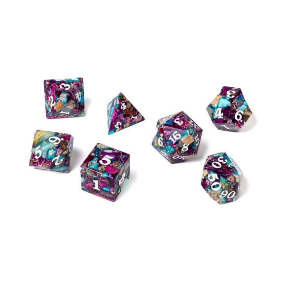 Easy Roller Dice Poly Set - Chaotic Mist (7) New