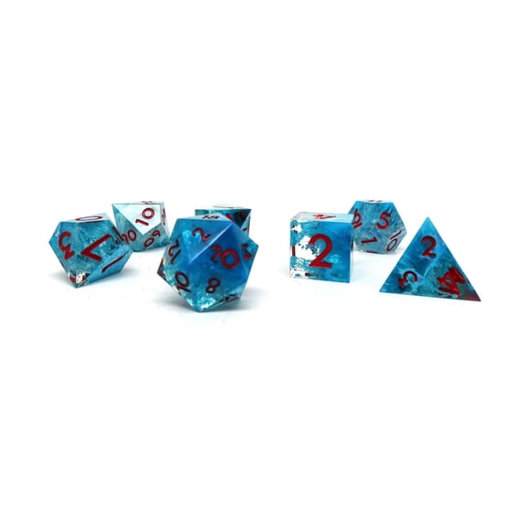 Easy Roller Dice Poly Set - Costal Reef (7) New