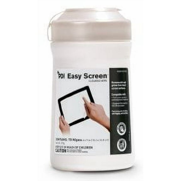 Easy Screen Presaturated Task Wipe With Alcohol White NonSterile 6 X 9 Inch Disposable, P03672 - Cannister of 70