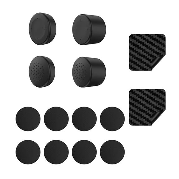 Easy Setup Button Caps Touchpad Stickers Protective Cap with Joystick Covers Button Pad for Steam Controller 2 Black