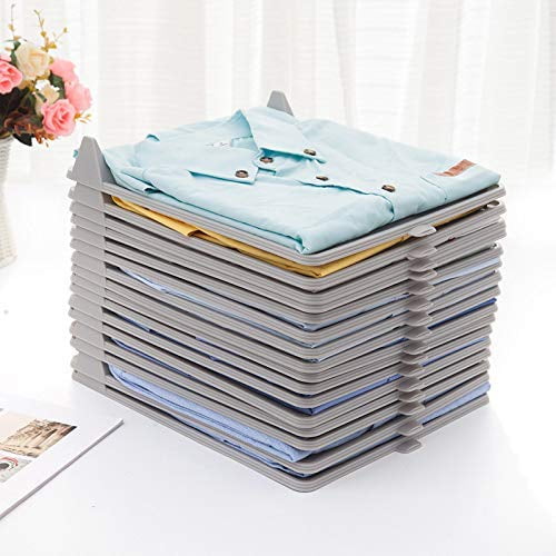 Easy Shope Plastic Fast Flip T-Shirt Folding Board Clothes Folder Organizer  Clothing Storage Board -Pack Of 6 Sheet 