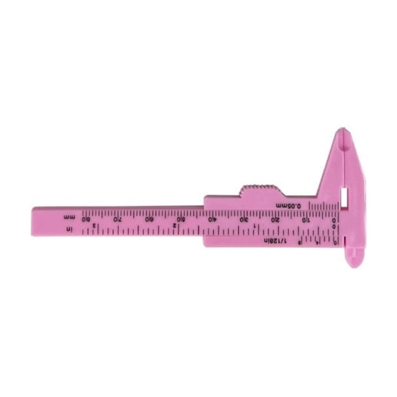 Easy Slide Plastic Calipers with Clear Double Scale Marking 0.1mm Resolution Verniers Calipers Tool for Accurate Readings