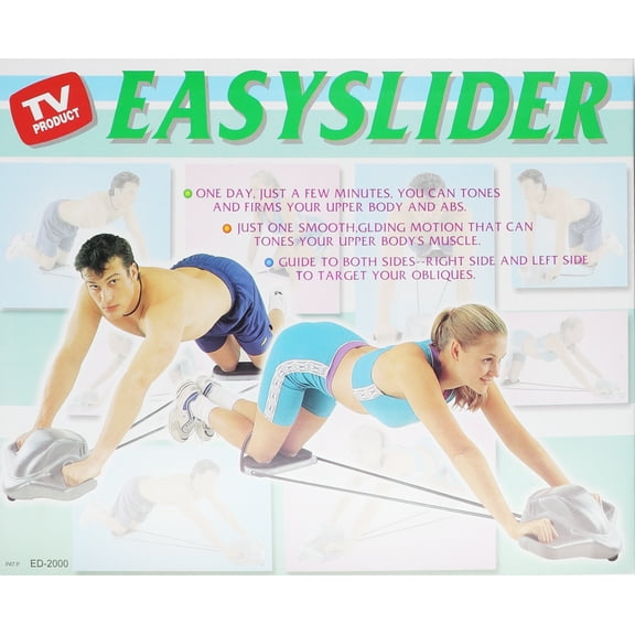 Easy Slider AB Deluxe Roller, Upper Body and Core Training Workout Kit, All Levels