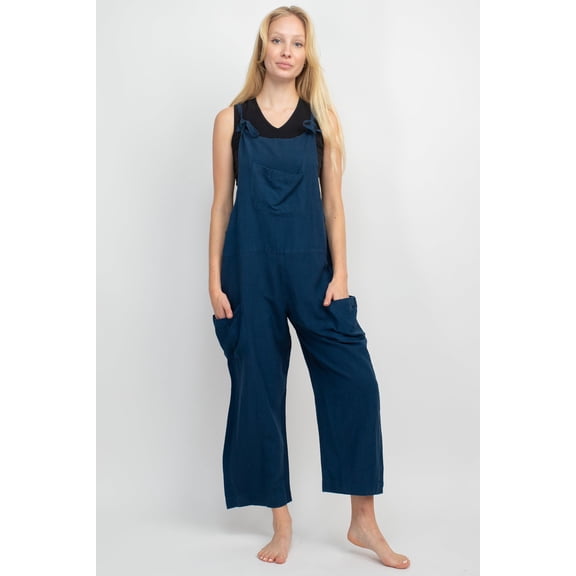 Easy Slouchy Blended Viscose, Hemp and Cotton Overalls