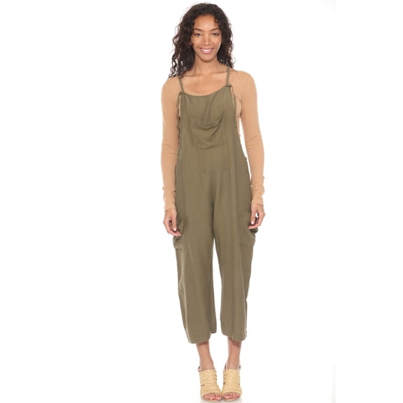 Easy Slouchy Blended Viscose, Hemp and Cotton Overalls
