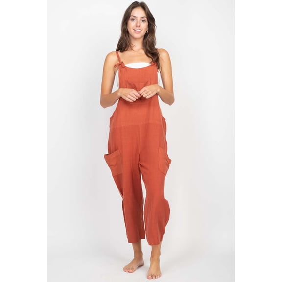 Easy Slouchy Blended Viscose, Hemp and Cotton Overalls