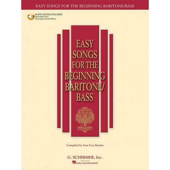 Easy Songs for Beginning Singers Easy Songs for Beginning Singers - Baritone/Bass (Book/Online Audio), (Paperback)