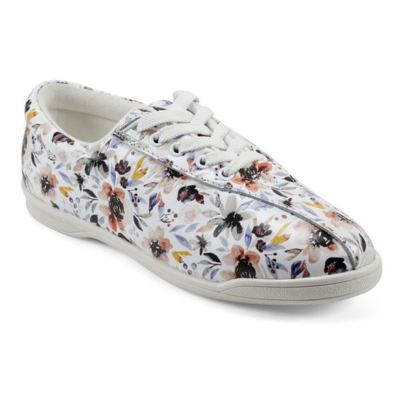 Easy Spirit AP1 Women's Leather Sneakers Color: White Darlin Floral Mu Size: 7.5