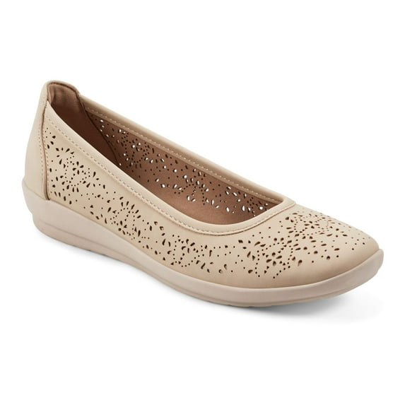 Easy Spirit Alessia Women's Perforated Demi Wedge Flats Color: Nude Size: 10