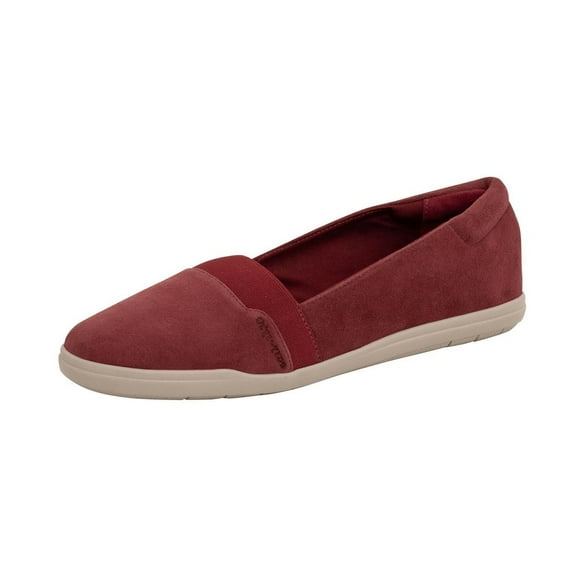 Easy Spirit Bounce Round Dark Red Toe Slip On Ultra Light Cushioned Ballet Flats (DARK RED, 6.5)
