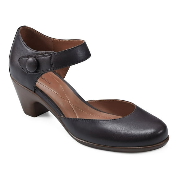 Easy Spirit Clarice Women's Heels Color: Dark Brown Leather Size: 9