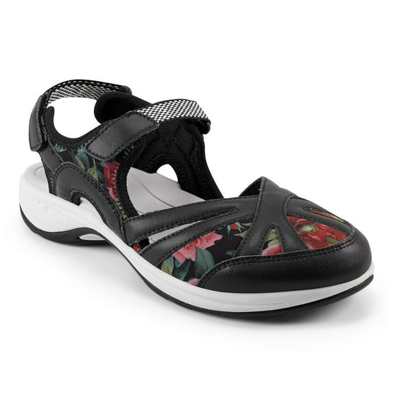 Easy Spirit Esplash Women's Water-Resistant Sport Sandals Color: Black Floral Size: 10 XW