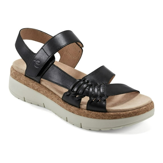 Easy Spirit Ilena Women's Platform Sandals Color: Black Leather Size: 8.5