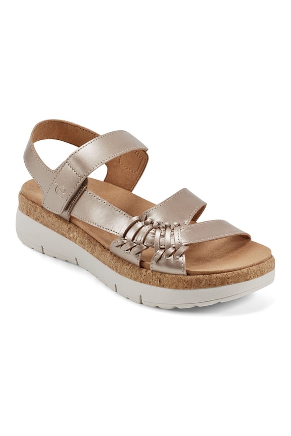 Ilena Women's Platform Sandals Color: Gold Leather Size: 8.5 WIDE