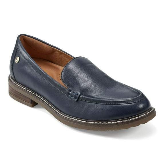 Easy Spirit Jaylin Women's Tailored Loafers Color: Navy Leather Size: 7.5