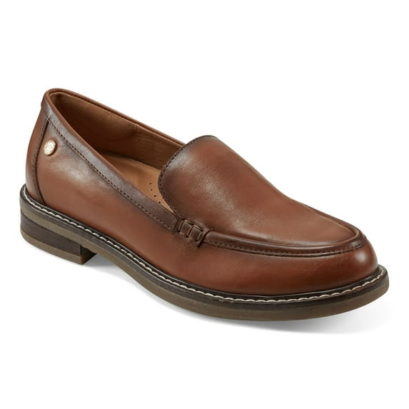 Easy Spirit Jaylin Women's Tailored Loafers Color: Rum Brown Leather Size: 6 WIDE