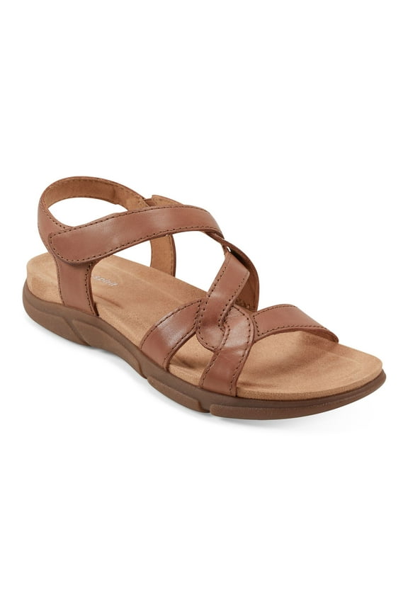 Minny Women's Multi-Strap Sandals Color: Medium Brown Leather Size: 8
