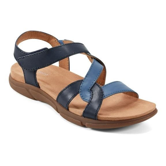Easy Spirit Minny Women's Multi-Strap Sandals Color: Navy Multi Leather Size: 8 WIDE
