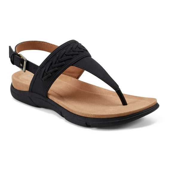 Easy Spirit Monte Women's Slingback Thong Sandals Color: Black Size: 8