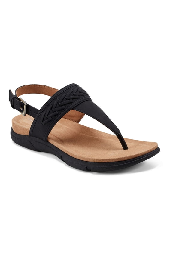 Monte Women's Slingback Thong Sandals Color: Black Size: 8