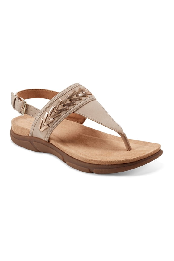 Monte Women's Slingback Thong Sandals Color: Light Natural Gold Size: 5.5
