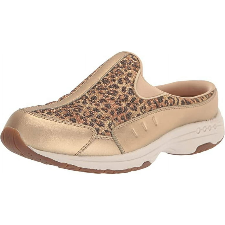 Easy Spirit Travel Time Gold X-Wide Round Leather Closed Toe Slip