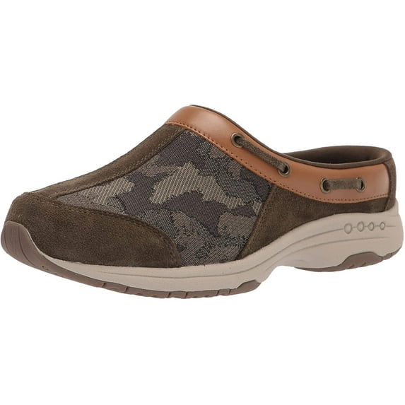 Easy Spirit Travel Time Green 300 Narrow Round Closed-Toe Slip On Mule Clog (Green 300, 7)