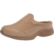 Easy Spirit Travel Time Round Closed-Toe Slip On Mule Clog Grey Taupe X-Wide (Taupe, 6)