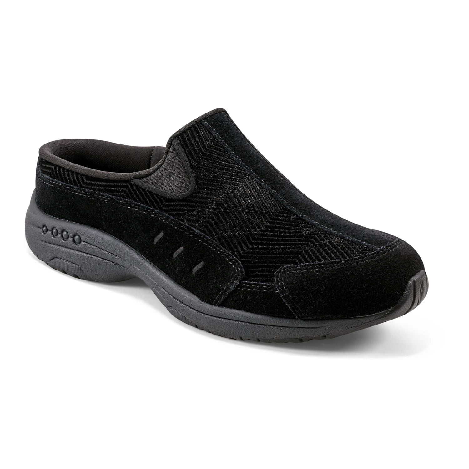 Easy Spirit Traveltime Women's Fashion Mules Color: Black Suede Size ...