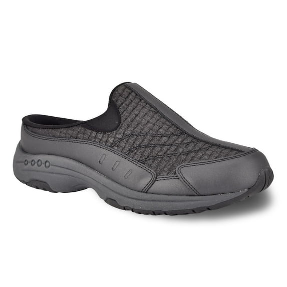 Easy Spirit Traveltime Women's Fashion Mules Color: Pearlized Black Size: 10 XW