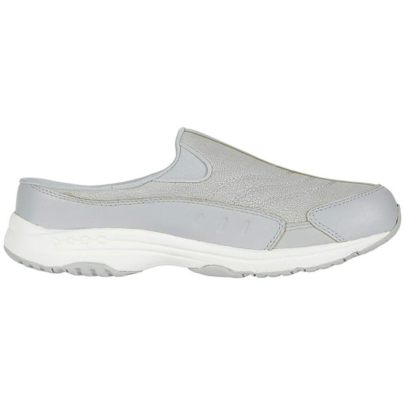 Easy Spirit Traveltime Women's Leather Mules Color: Gray Size: 12