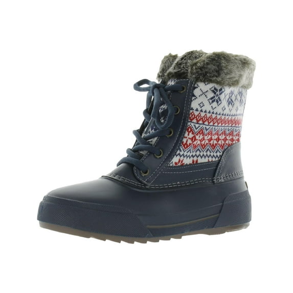 Easy Spirit Womens Ice Queen Graphic Round Toe Duck Ankle Boots