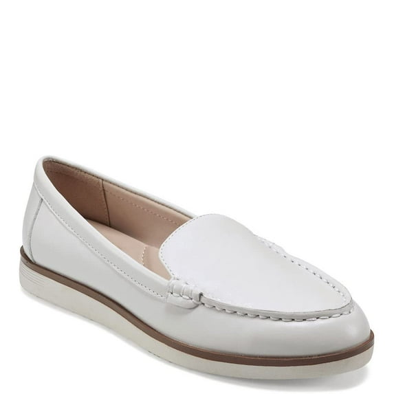 Easy Spirit Women's Shutter Loafer, Cream Leather, 9 Wide