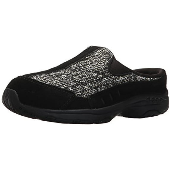 Easy Spirit Women's Traveltim278 Mule, Black/Black Multi Suede, 7 M US