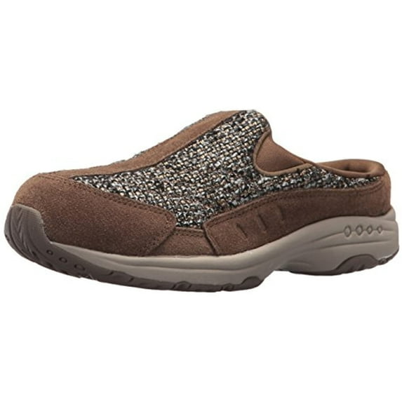 Easy Spirit Women's Traveltim278 Mule, Taupe/Gold Multi Suede, 7.5 M US