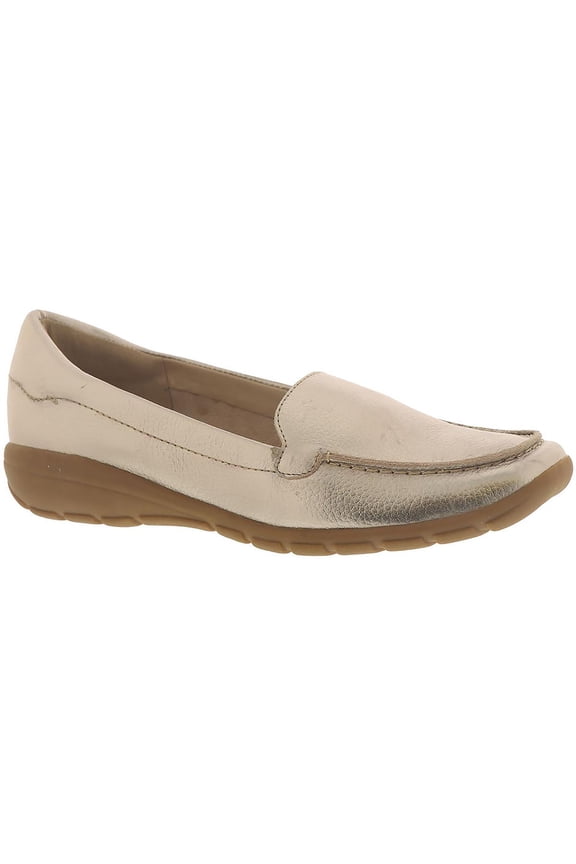 Womens Abide 8 Leather Slip On Loafers Tan 6.5 Medium (B,M)