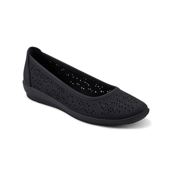 Easy Spirit Womens Alessia 3 Padded Insole Faux Leather Ballet Flats