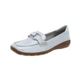 thumbnail image 1 of Easy Spirit Womens Avienta Leather Slip On Loafers Silver 8.5 Medium (B,M), 1 of 3