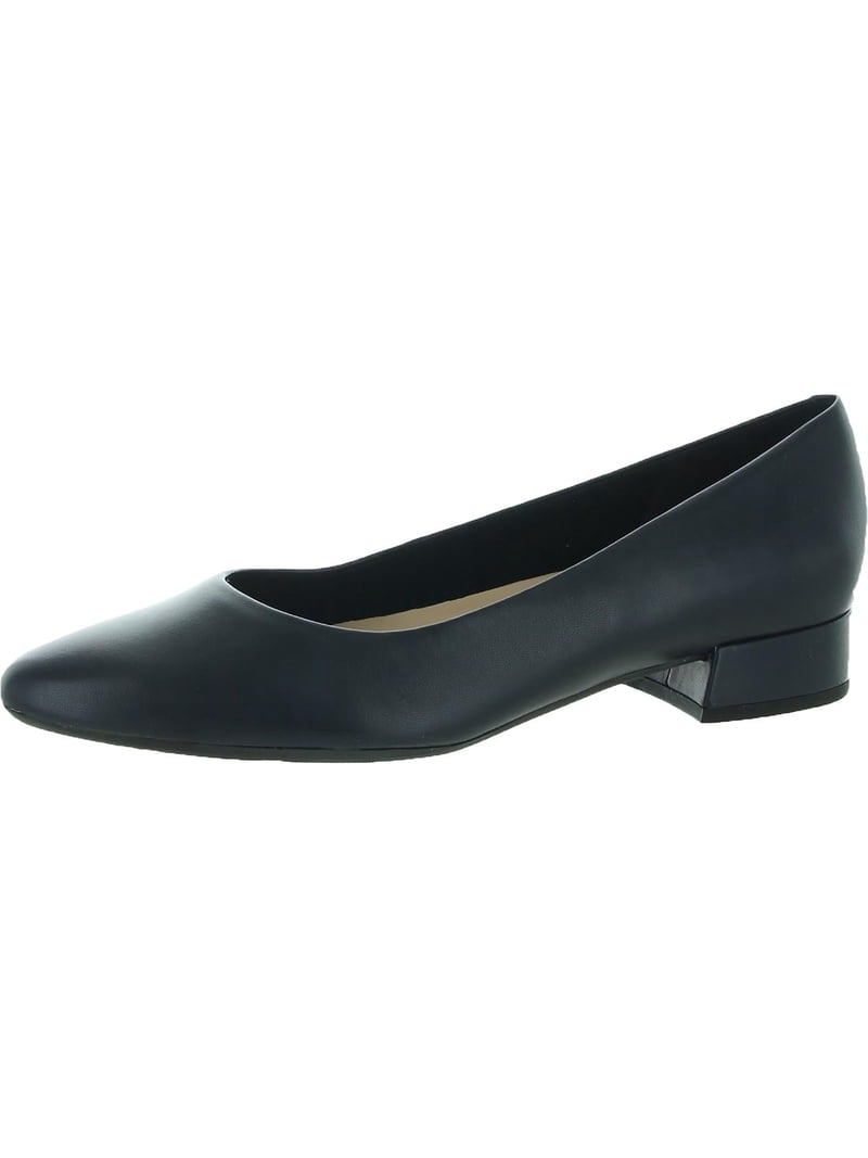 Easy Spirit Womens Caldise Leather Low Heel Block Heels