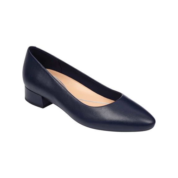 Easy Spirit Womens Caldise Leather Low Heel Block Heels